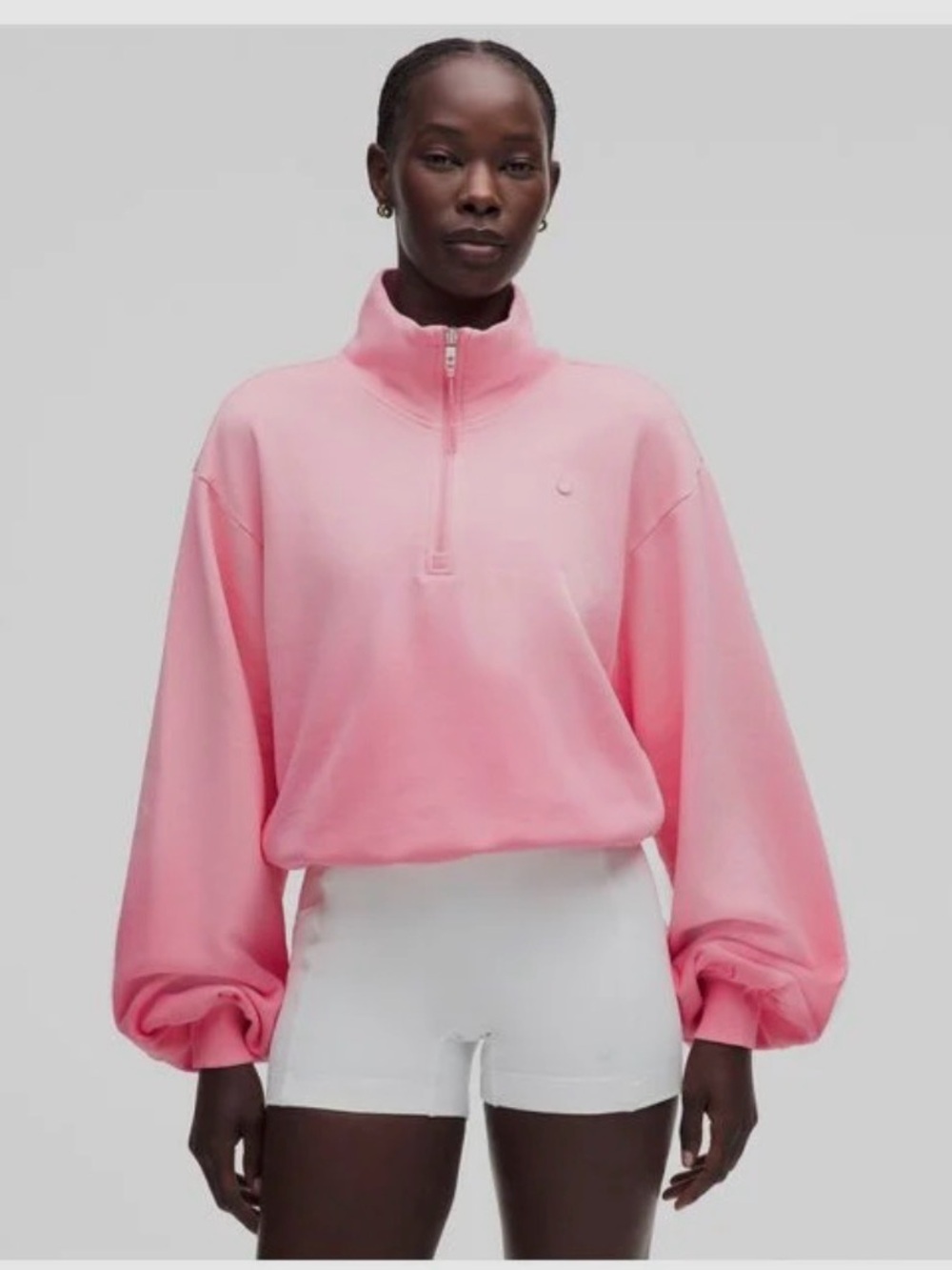 NWT Lululemon Cotton Terry Tennis Half Zip *Wash Ombré Strawberry Multi Size XS